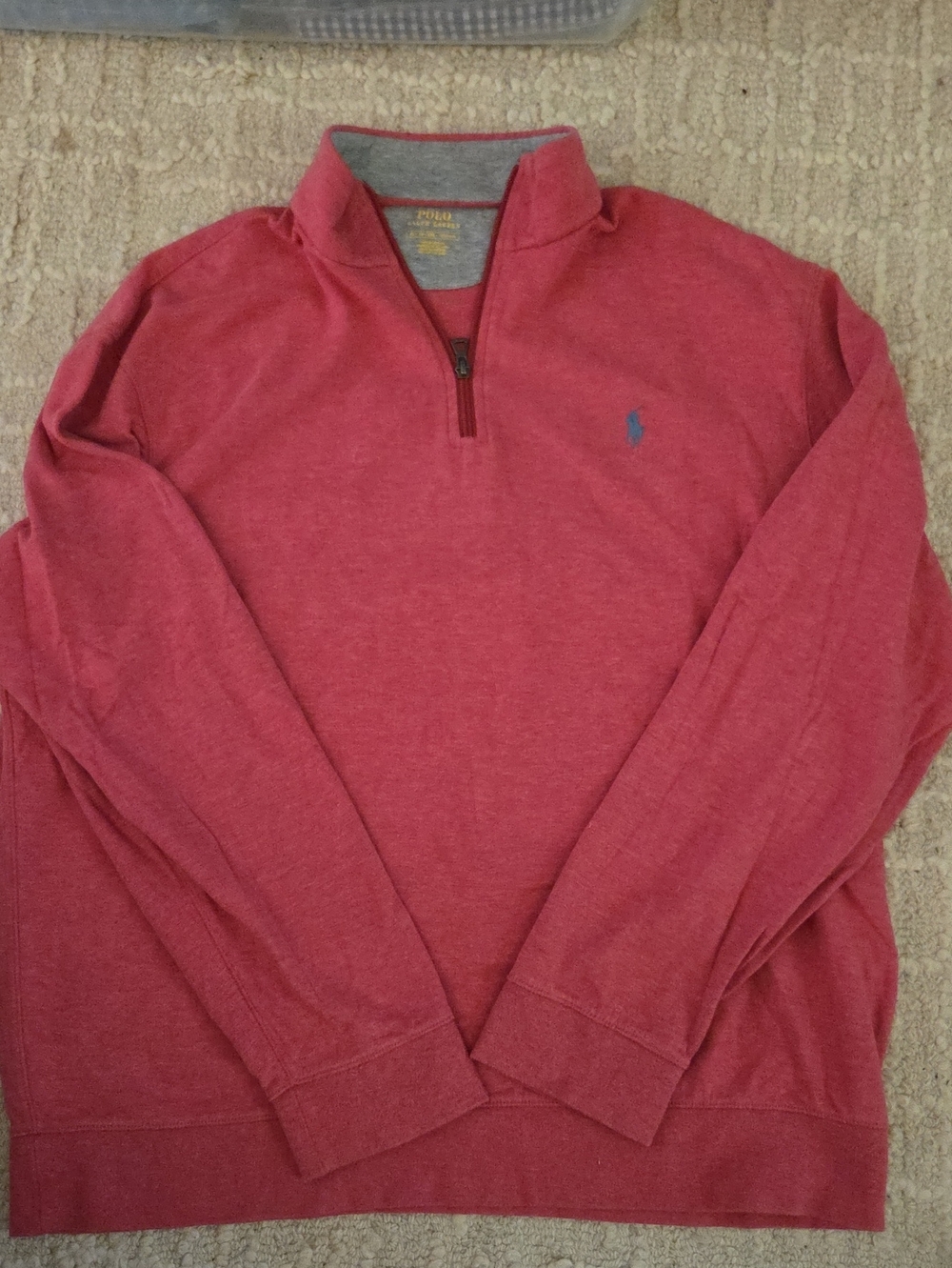 Polo by Ralph Lauren Heathered Salmon Zip Pullover